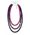 Collar triple rosa